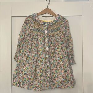 Mini Boden Floral Smocked dress